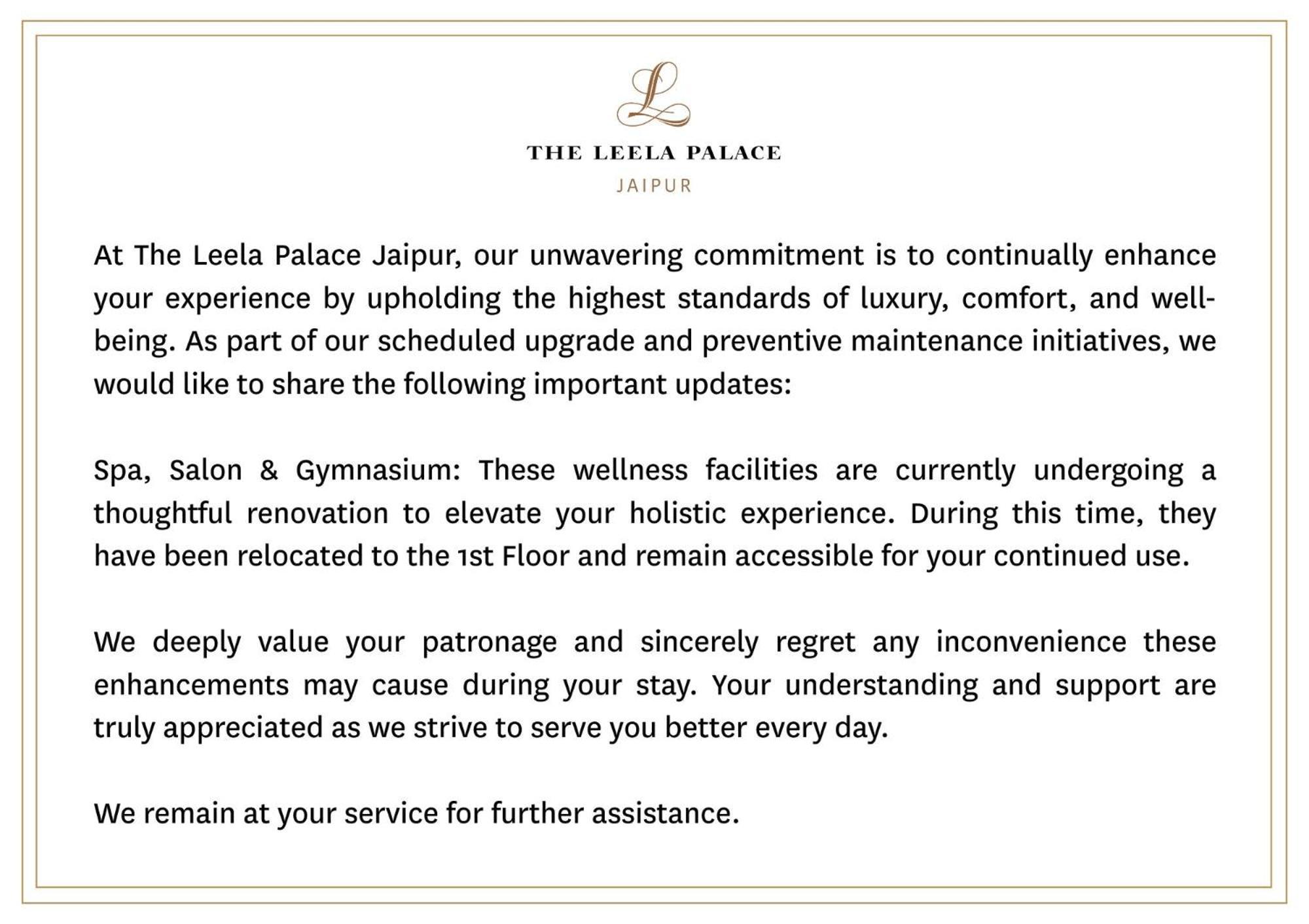 เดอะ ลีลา พาเลซ ชัยปุระ Hotel ภายนอก รูปภาพ